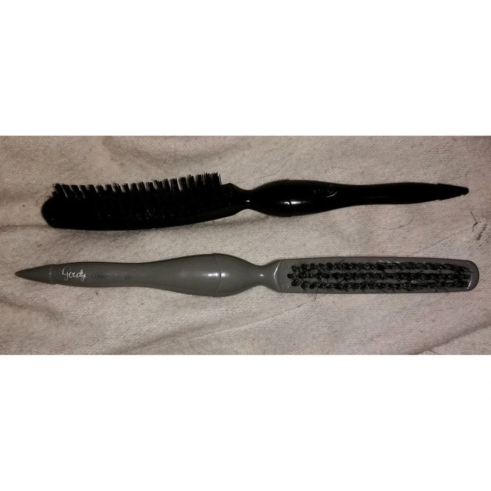 2 Goody Mosaic Edge Control Brushes Hair‎ Section Smoothing Tail Pick Narrow Amp